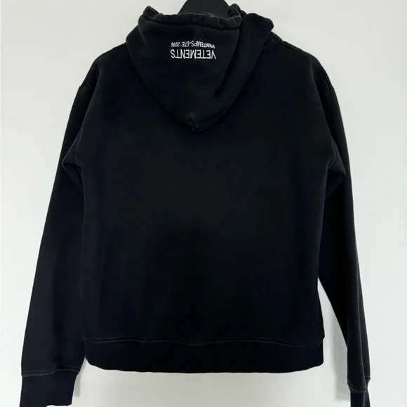 Vetements x Champion 2017 Black Hooded Sweatshirt Vetements x Champion 2017 Black Hooded Sweatshirt
